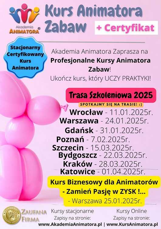 Kurs Animatora Zabaw 2025